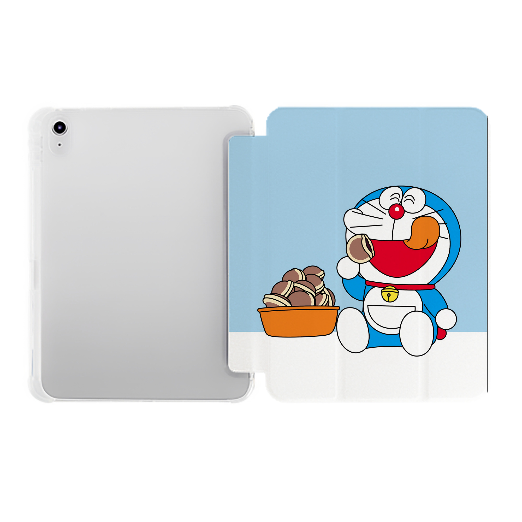 （画像用） ドラえもん Doraemon IPad ケース ペン収納付き 三つ折りスタンド PUレザー×シリコン 対応機種9.5/10.5/10.9インチ